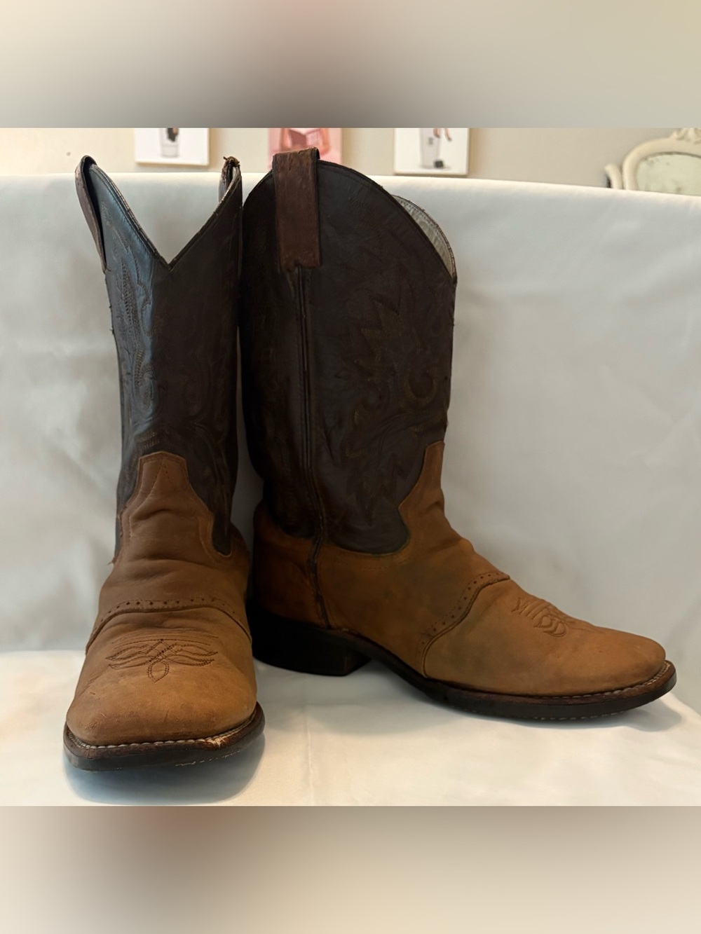 Double H Men’s Western Square Toed Boots DH 3571 Size 9 - Picture 2 of 12